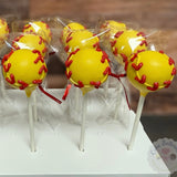 Softball Cake Pops-Cake Ballerina-Cake Pops