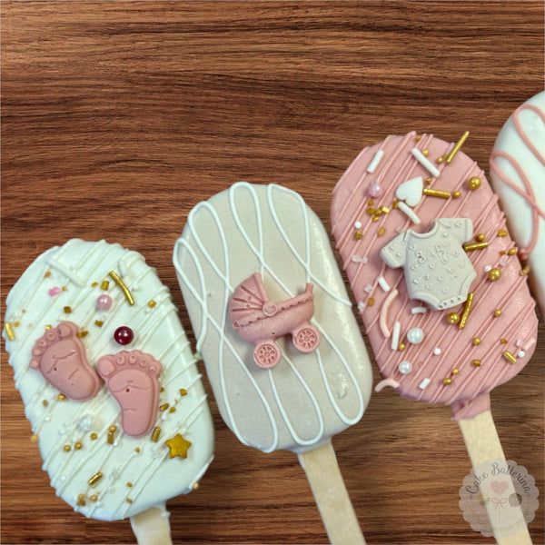 Baby Girl Shower Cakesicles-Cake Ballerina-Cake Pops