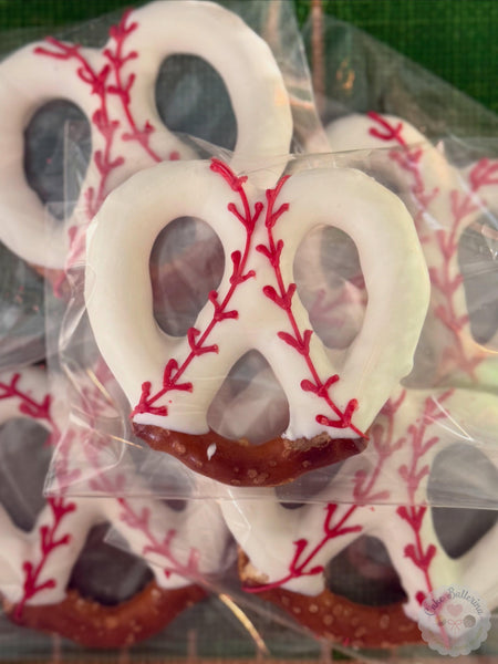 Baseball Dipped Pretzels-Cake Ballerina-Cake Pops