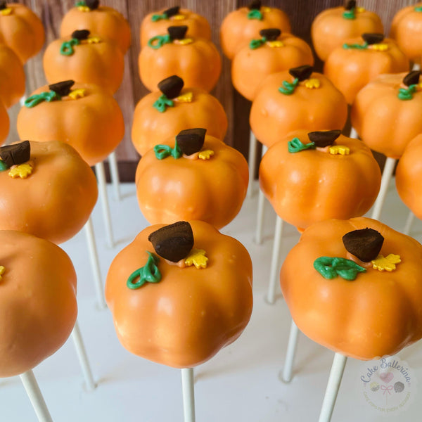 Pumpkin, Fall, Thanksgiving Cake Pops-Cake Ballerina-Cake Pops