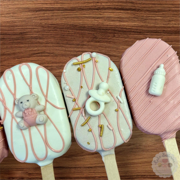 Baby Girl Shower Cakesicles-Cake Ballerina-Cake Pops