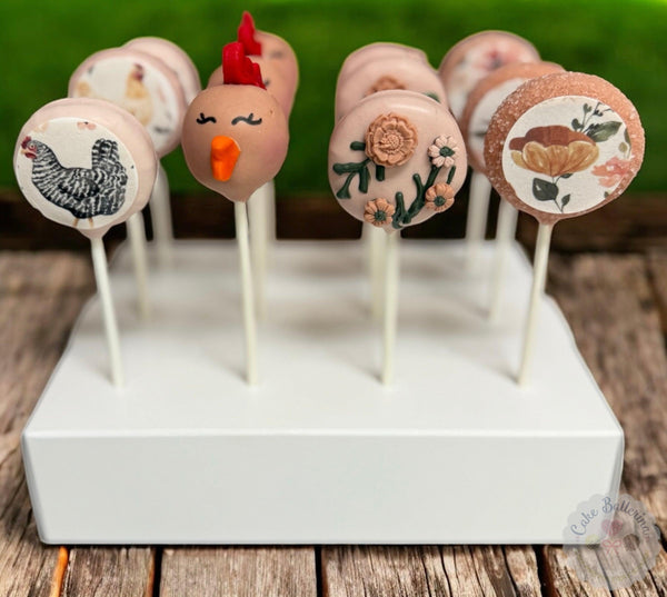 Farm Chicken Cake Pops-Cake Ballerina-Cake Pops