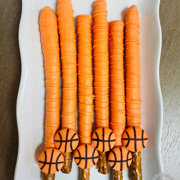 Basketball Pretzel Rods-Cake Ballerina-Cake Pops
