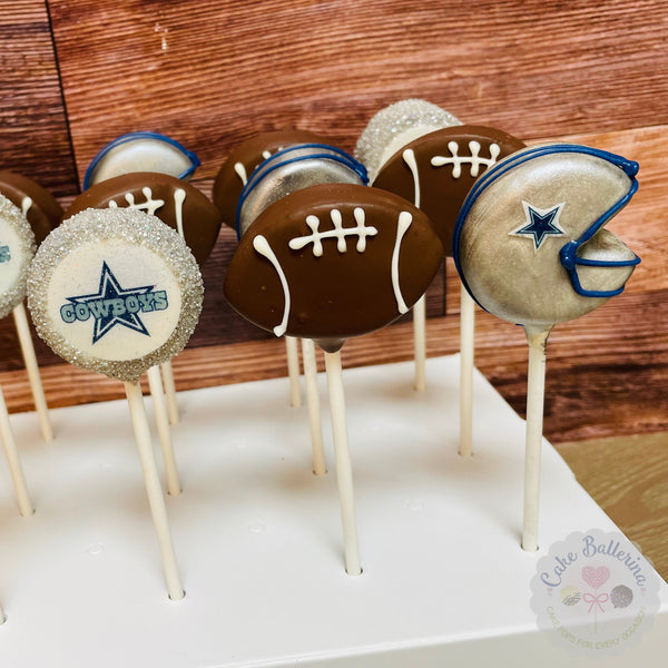 Dallas Cowboys Cake Pops-Cake Ballerina-Cake Pops