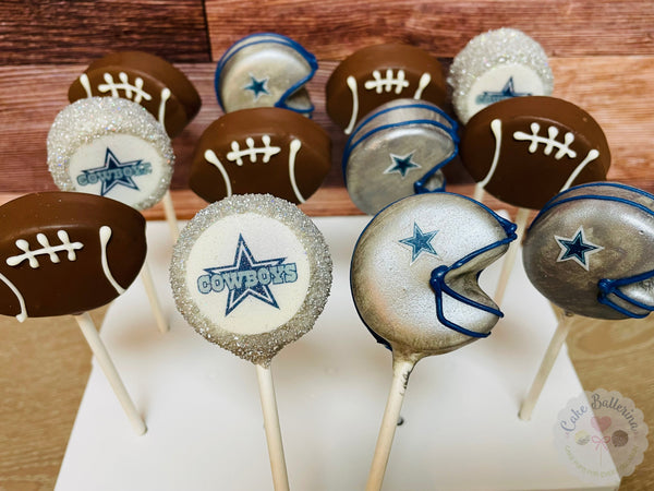Dallas Cowboys Cake Pops-Cake Ballerina-Cake Pops