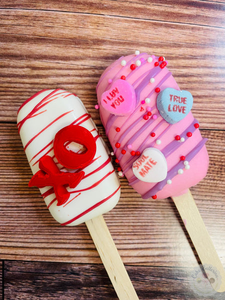 Valentine's Cakesicles 1/2 Dz-Cake Ballerina-Cake Pops