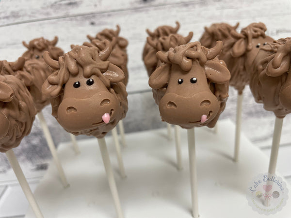 Highland Cow Cake Pops-Cake Ballerina-Cake Pops