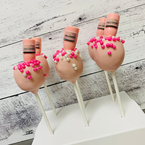 Pink Champagne, 21st Birthday Cake Pops-Cake Ballerina-Cake Pops
