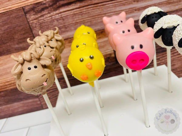 Barn Yard, Farm Animal Cake Pops-Cake Ballerina-Cake Pops