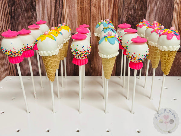 Gumballs and Ice Cream Cake Pops-Cake Ballerina-Cake Pops