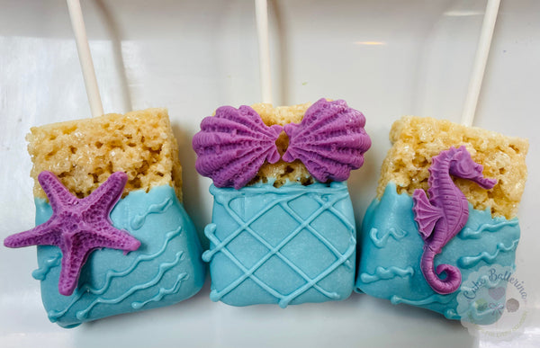 Mermaid Rice Krispies-Cake Ballerina-Cake Pops