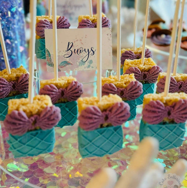 Mermaid Rice Krispies-Cake Ballerina-Cake Pops