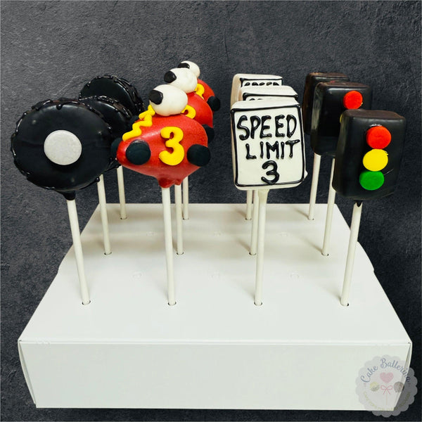 Race Car Cake Pops-Cake Ballerina-Cake Pops