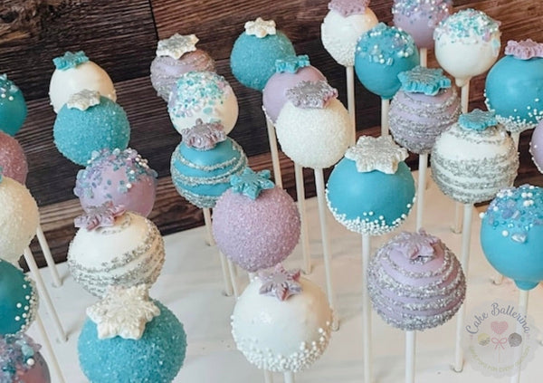 Frozen Snowflake Cake Pops-Cake Ballerina-Cake Pops