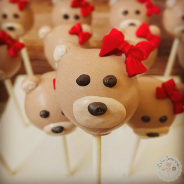 Teddy Bear Cake Pops-Cake Ballerina-Cake Pops
