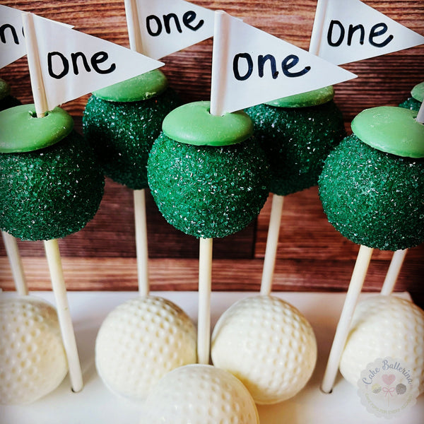 Golf Ball Cake Pops-Cake Ballerina-Cake Pops