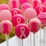 Breast Cancer Ribbon Cake Pops-Cake Ballerina-Cake Pops