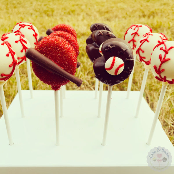 Baseball Mix Cake Pops-Cake Ballerina-Cake Pops