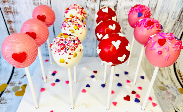 Valentine's Classic Dozen-Cake Ballerina-Cake Pops