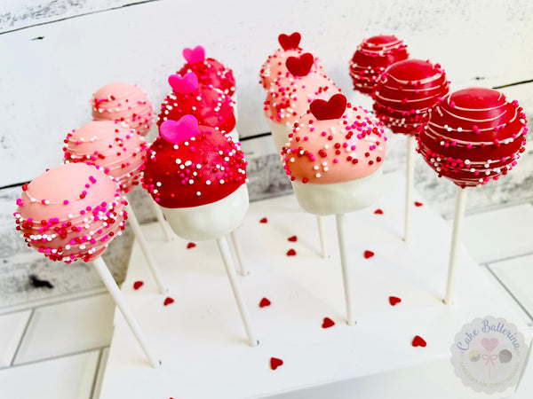 Valentine's Cupcake Dozen-Cake Ballerina-Cake Pops