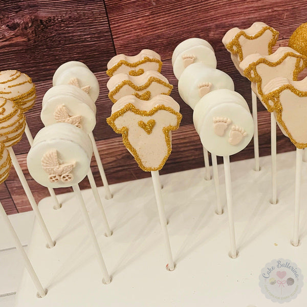 Neutral Baby Shower Cake Pops-Cake Ballerina-Cake Pops