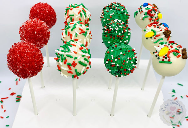 Christmas Sprinkle Cake Pops-Cake Ballerina-Cake Pops