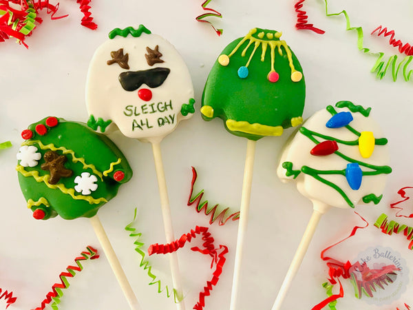 Christmas Ugly Sweater Cake Pops-Cake Ballerina-Cake Pops