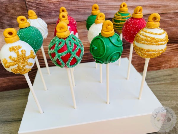 Christmas Ornament Cake Pops-Cake Ballerina-Cake Pops