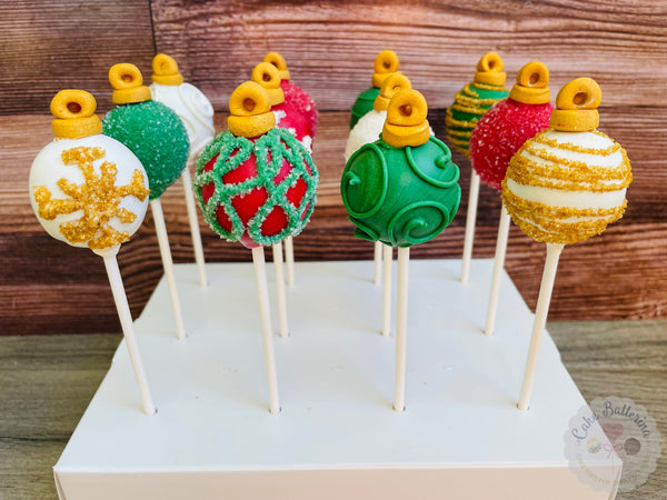 Christmas Ornament Cake Pops-Cake Ballerina-Cake Pops