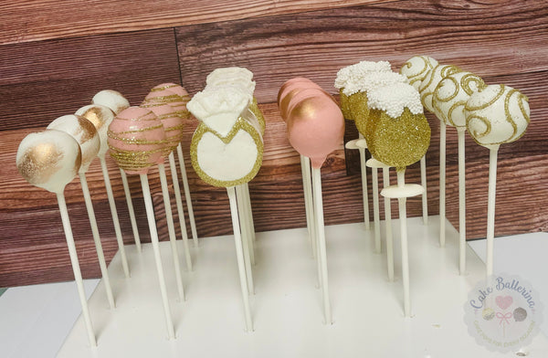 Engagement Cake Pops-Cake Ballerina-Cake Pops