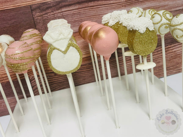 Engagement Cake Pops-Cake Ballerina-Cake Pops