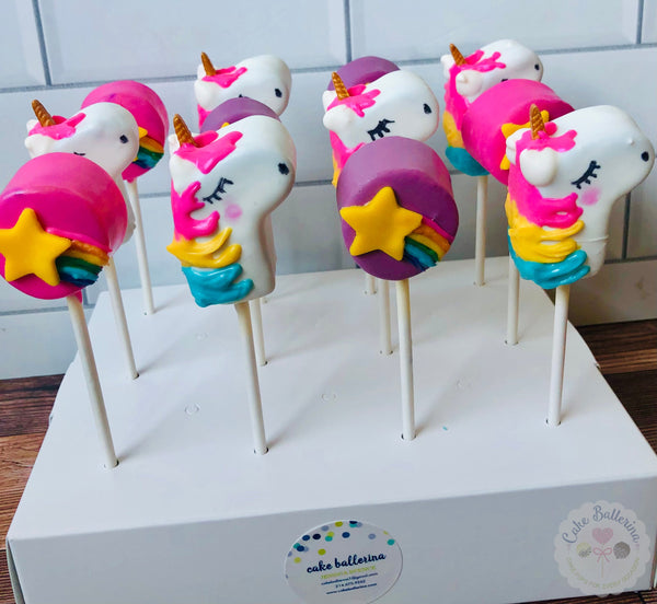 Unicorn and Rainbow Cake Pops-Cake Ballerina-Cake Pops