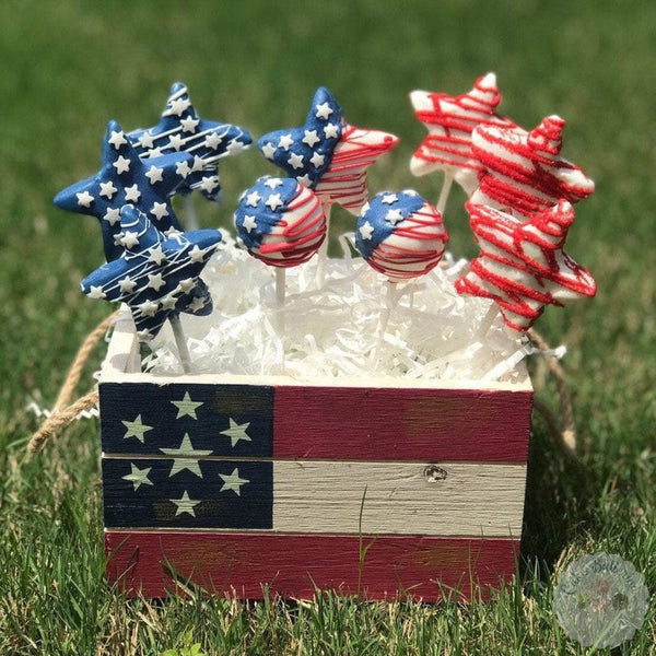 Stars and Stripes, Red White and Blue Cake Pops-Cake Ballerina-Cake Pops