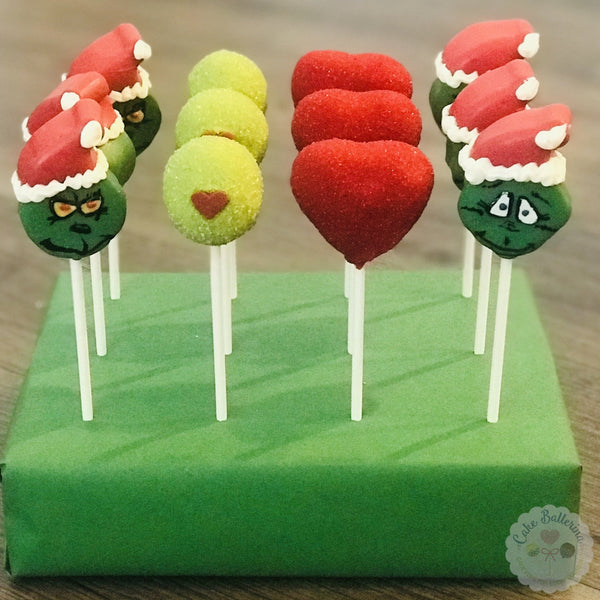 Grinch Cake Pops-Cake Ballerina-Cake Pops
