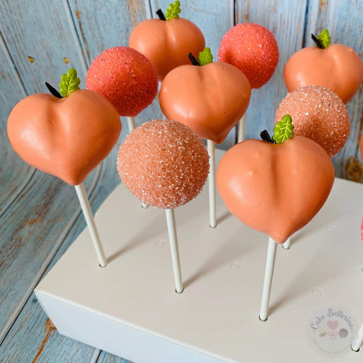 Peach Cake Pops exclusive at Cake Ballerina