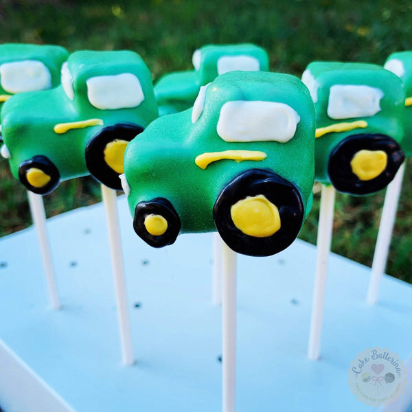 Tractor Cake Pops-Cake Ballerina-Cake Pops