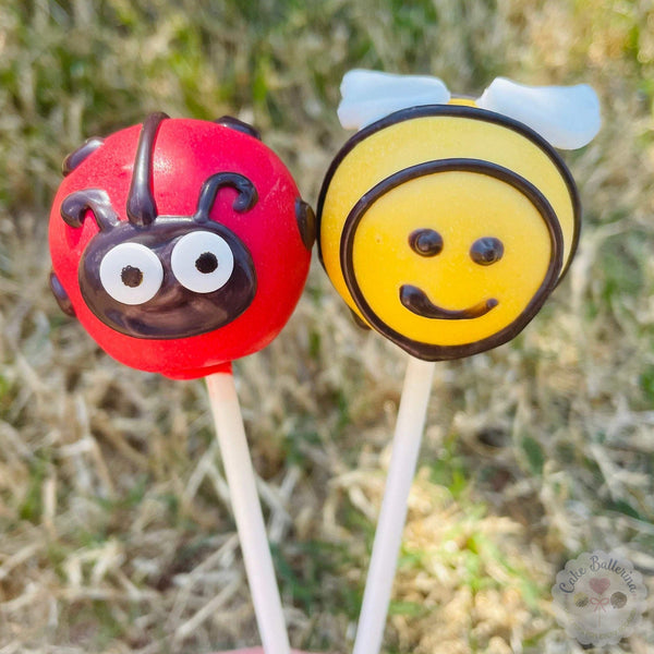 Ladybug & Bumblebee Cake Pops-Cake Ballerina-Cake Pops