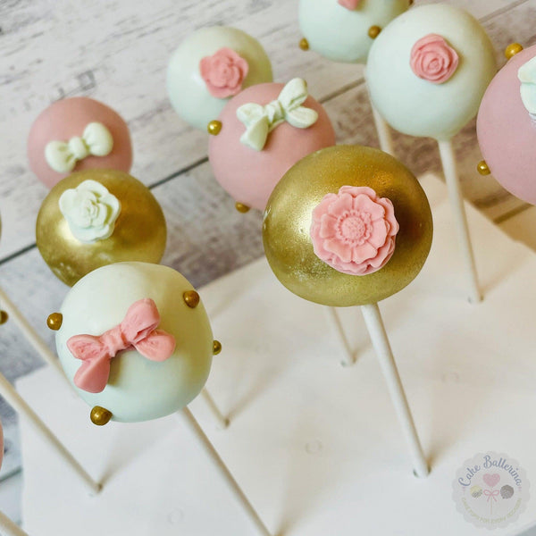 Shabby Chic Cake Pops-Cake Ballerina-Cake Pops