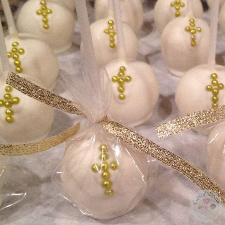 WHITEsAND SILVER Cake store Pops, Weddi9g Cake Pops, Baptism Cake Pops, Elegant Cake Pops, Silver Cake Pops