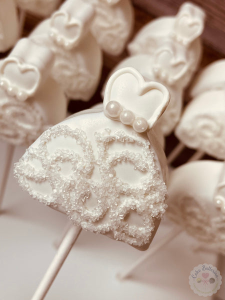 Wedding Dress Cake Pops-Cake Ballerina-Cake Pops