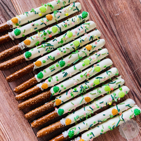 Jungle Themed Pretzel Rods-Cake Ballerina-Cake Pops