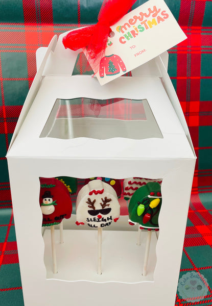 Ugly Christmas Sweater Gift Tote-Cake Ballerina-Cake Pops