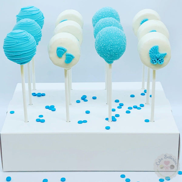 Baby Boy Shower Cake Pops-Cake Ballerina-Cake Pops