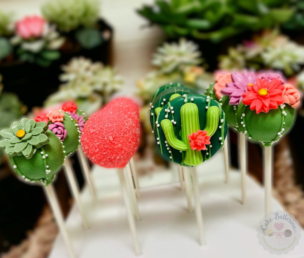 succulent cake pops Cactus Cake Pops exclusive at Cake Ballerina