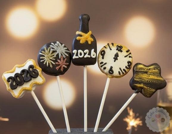 2026 New Year’s Cake Pops-Cake Ballerina-Cake Pops