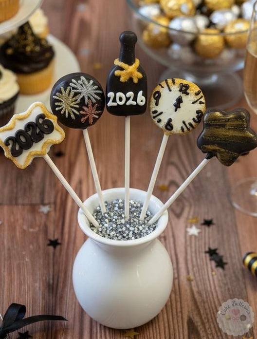 New Years Cake Pops exclusive at Cake Ballerina