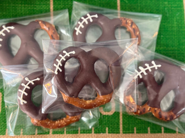Football Dipped Pretzels