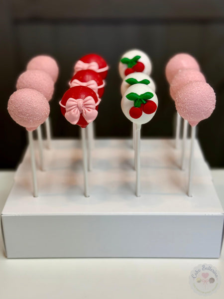 Cherry Cake Pops-Cake Ballerina-Cake Pops
