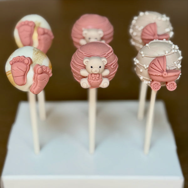 Bear Themed Baby Shower Cake Pops
