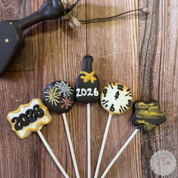 2026 New Year’s Cake Pops-Cake Ballerina-Cake Pops